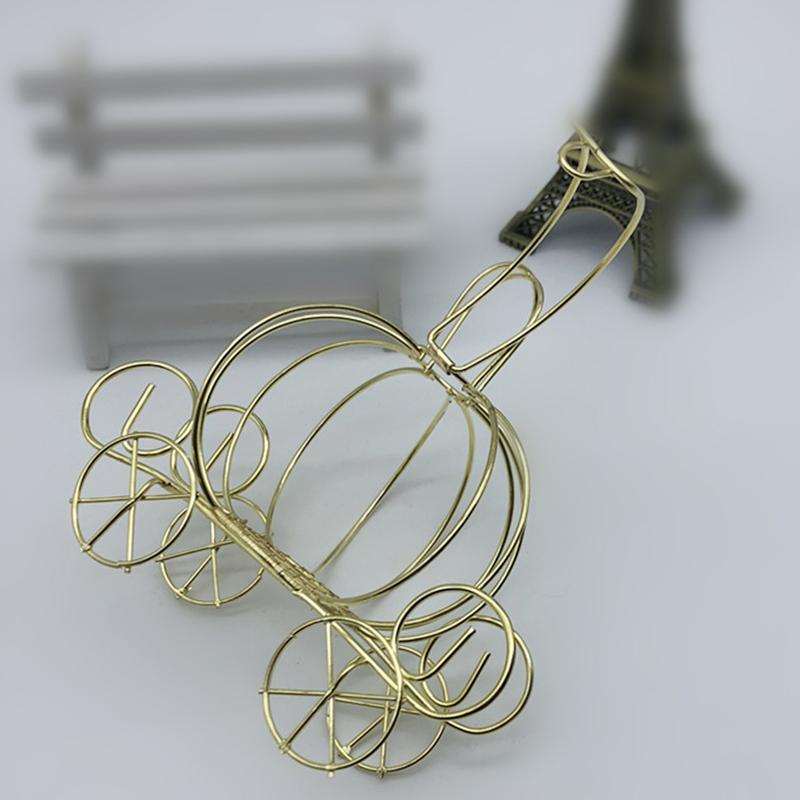 Creative Pumpkin Carriage Decor Golden Candy Box Pumpkin Cart Gift