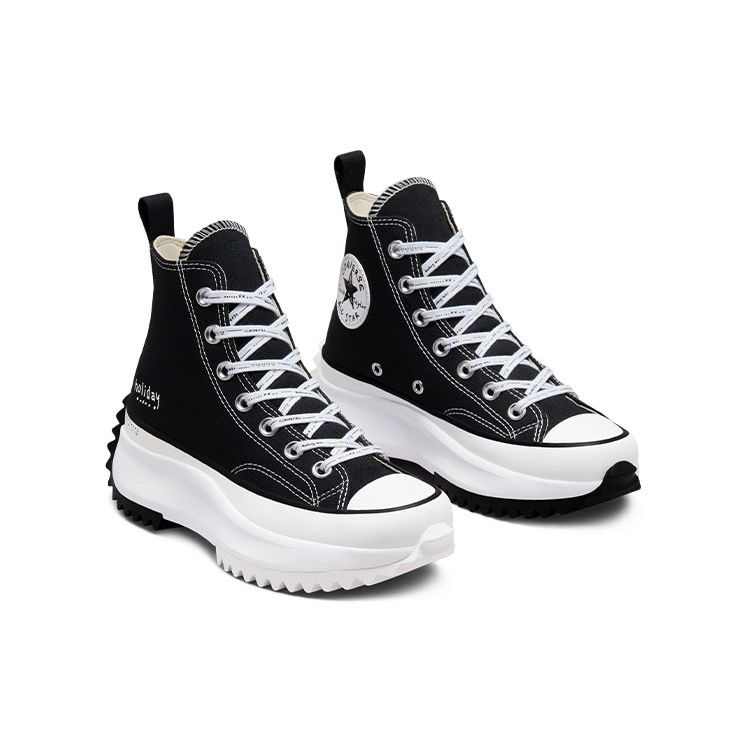 Converse Кроссовки унисекс Run Star Hike High Holiday черно-белые A03753C