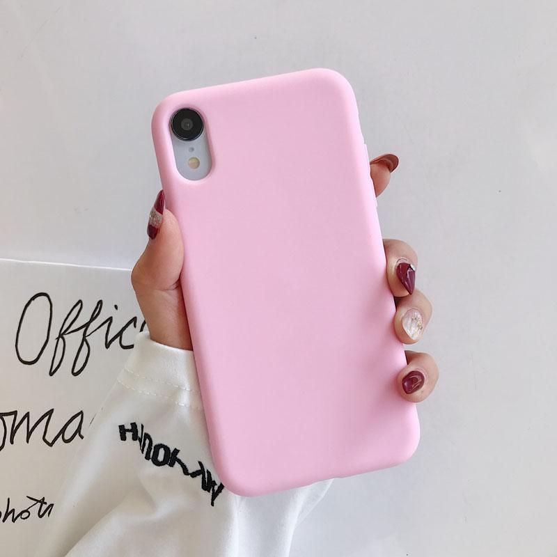 Мягкий силиконовый чехол для телефона для iPhone X XR XS Max XR X 8 7 6 6S Plus чехол для iphone 11 12 13 mini 13 Pro Max Конфетный цвет Чехол