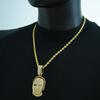 V for Vendetta Hip-Hop Mask Pendant Necklace: Trendy European & American Style, Full Diamond Accent