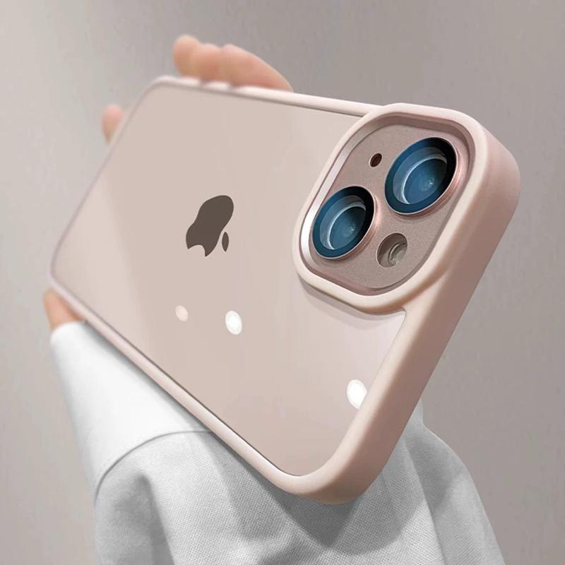 Роскошный металлический чехол для защиты камеры для iPhone 15 14 Plus 13 12 11 Pro Max Прозрачный противоударный бронированный мягкий бампер Жесткий чехол