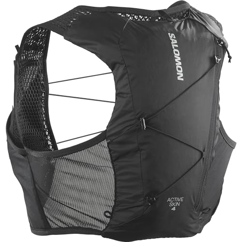 SALOMON Hydration Vest Rucksack Backpack ACT SKIN 4 NO FLASKS (Active Skin 4 No Flask) Unisex BLACK/METAL S