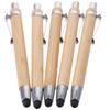 Bamboo Sustainable Pens Black Ink Stylus Touch Pen Упаковка из 5 шариковых ручек для офиса