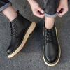 Fashion Low Top Men Casual Shoes 2024 All-match Male Comfortable Ankle Boots Stylish Male Boots Genuine Leather for Men Motorcycle Boots