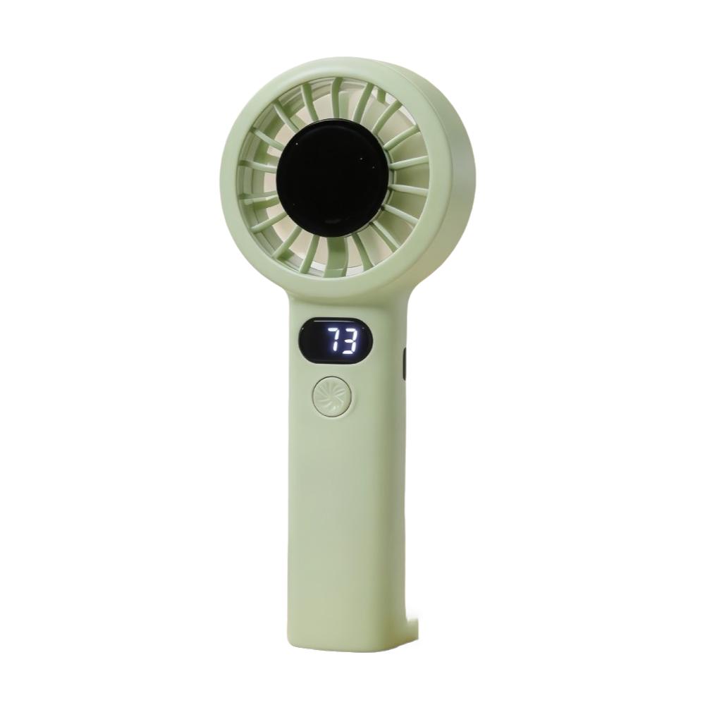 USB Rechargeable Electric Hand Fan with LED Display Highspeed Cooling Fan  Outdoor Travel
