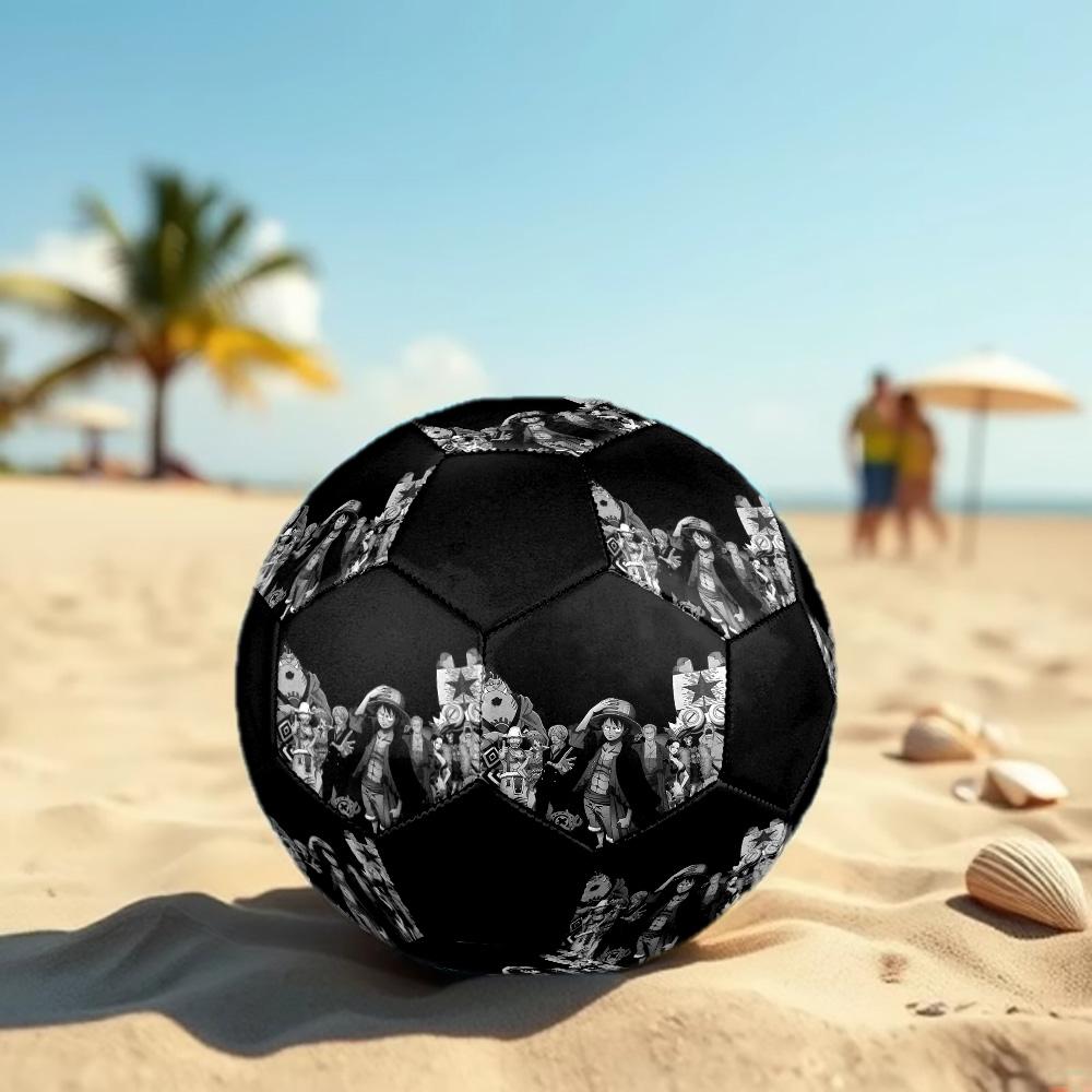 Straw Hat Crew Soccer Ball Colorful All Ages Machine Stitched PVC Competition Ready Durable High-Bounce.SIZE5
