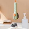Shoes Brush Laundry Brush Press Type Automatic Liquid Filling Nylon Bristle Soft Bristle Brush Green 17x4.5cm