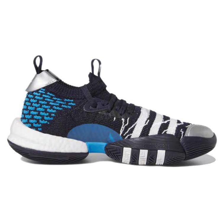 Adidas Trae Young 2.0 Basketball Shoes Kids Sneakers Black Blue ID2216