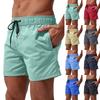 Men's Beach Casual Beach Pants Printed Waterproof Five Pants Swim Shorts Shorts