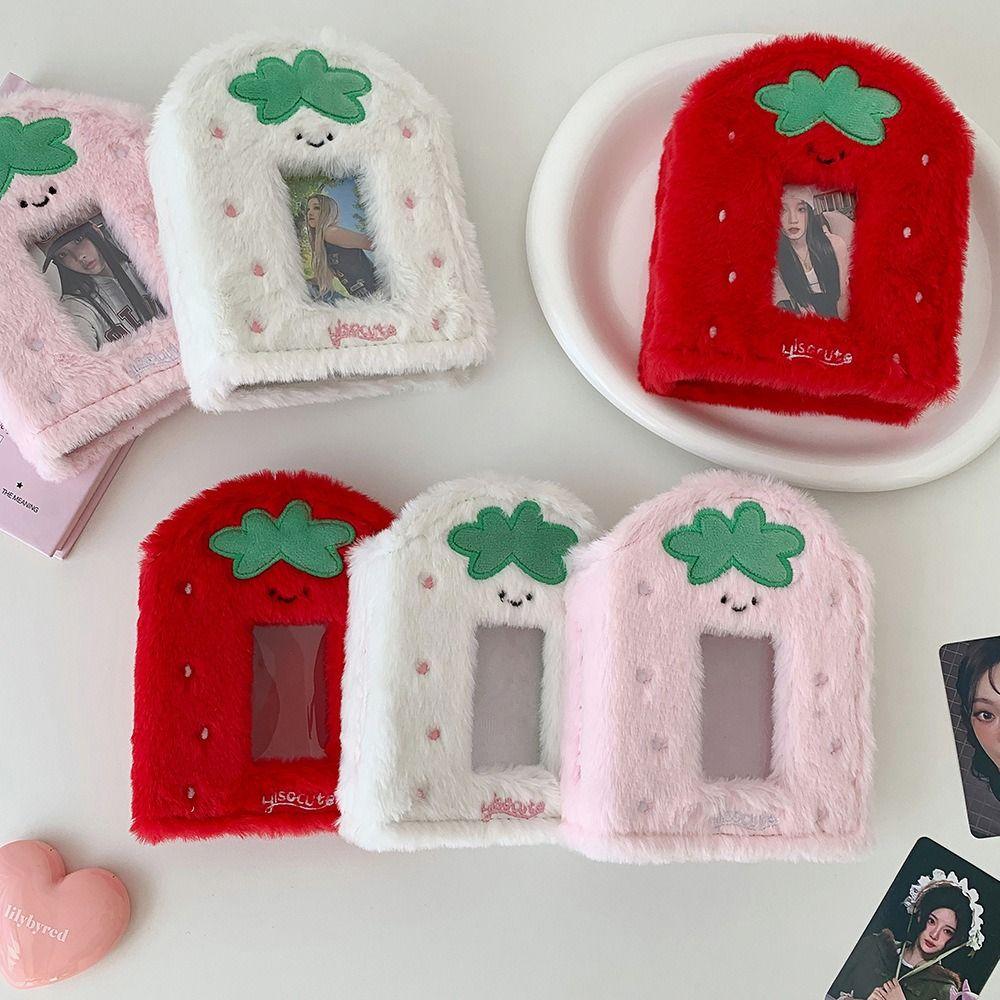 Sweet Photo Album Strawberry Shape 3 inch Storage Photocard Holder A8 Photo Storage Booklet Kpop Idol Photo