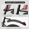 WEST BIKING 2pcs Bicycle Fender Mountain Bike Fender Reflective Warning Front Rear Cycling Mudguard MTB Road Bike Accessories