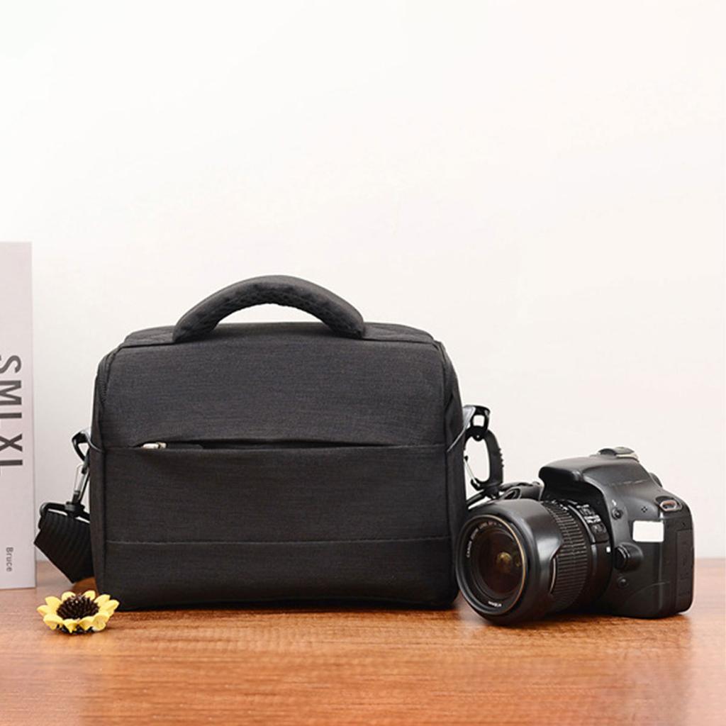 1PC Black Nylon DSLR Camera Bag. Portable, Waterproof. Fits Sony, Nikon,Canon, Panasonic DSLR Cameras Like Canon EOS Rseries Liu