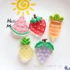 Transparent Glitter Fruit Resin Shoe Charms: Strawberry & Watermelon