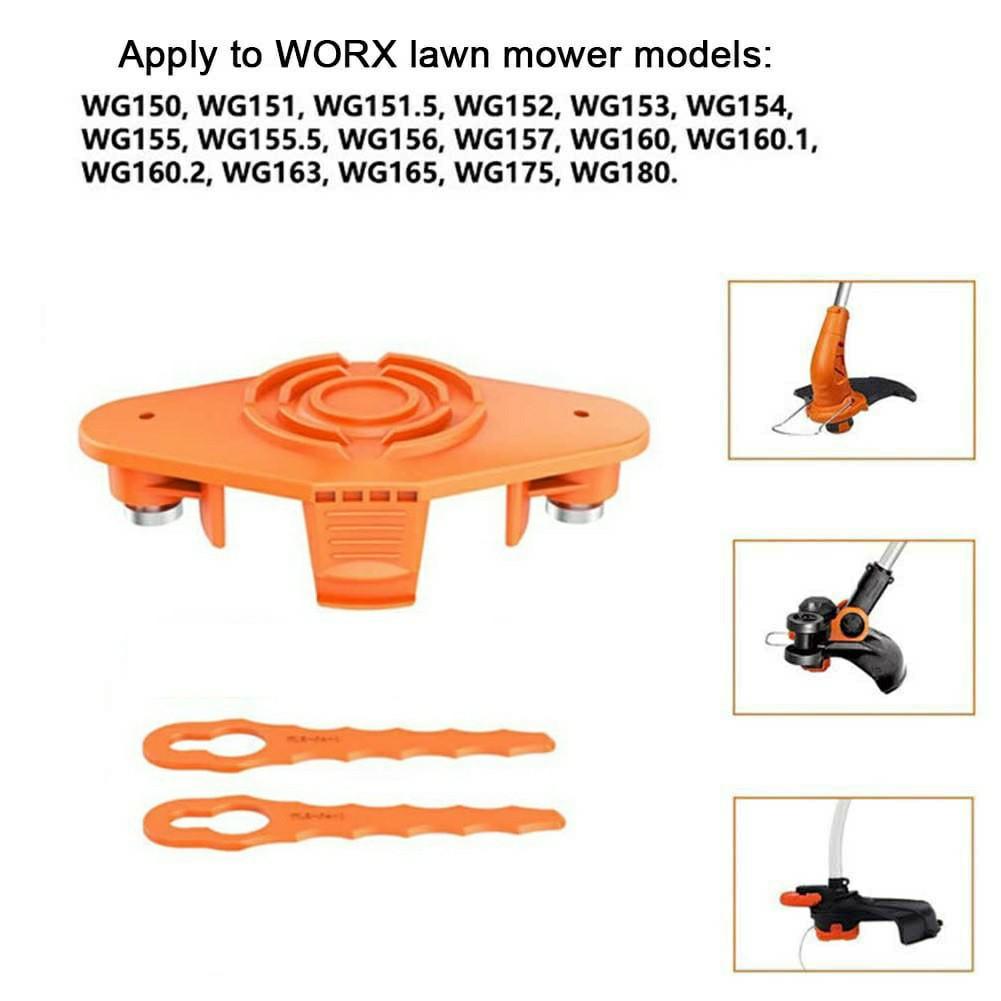 For Worx Lawn Mower TLW-01-2 Trimmer Head with 6 Cutting Blades