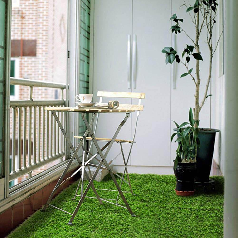 Artificial Lawn Grass Turf Interlocking Grass Tile Lawn Rug for Garden Bonsai Home Aquarium