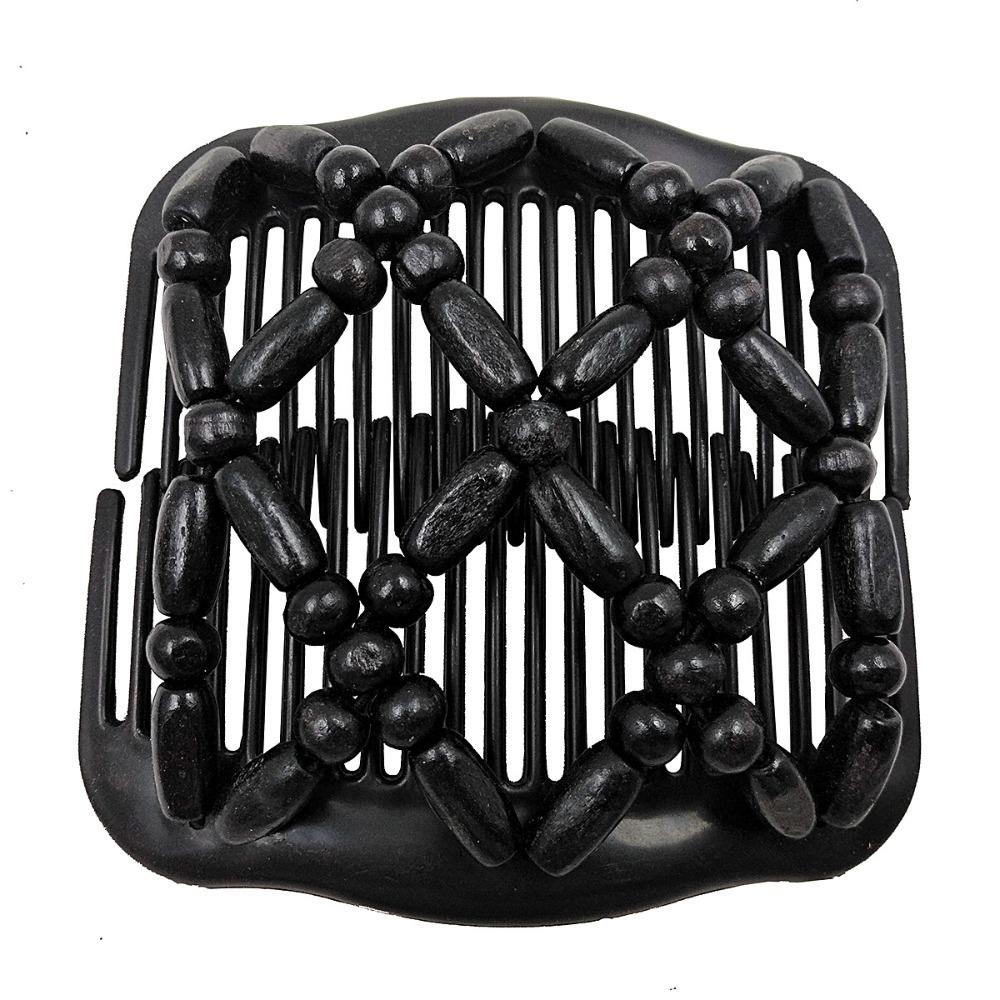 Изысканные бусины гребни для волос смоляной магический гребень заколка для волос бисерный двойной ряд гребень для женщин леди девушка