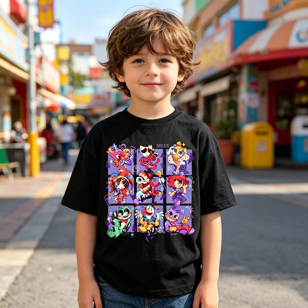Amazing Digital Circus T-Shirt kids T-Shirt Circus Fan Gift Circus Theme Hoodie Anime Gift Birthday For Boy Girl