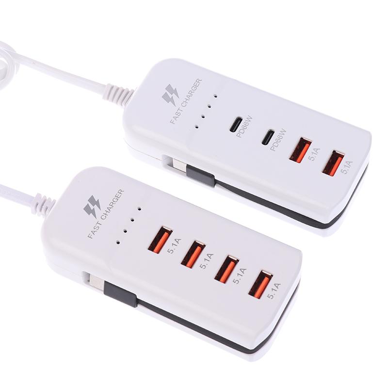 1 шт. USB-концентратор адаптер мобильный телефон US Plug быстрое зарядное устройство USB зарядное устройство Pd Type C быстрая зарядка быстрые настенные зарядные устройства Multiport
