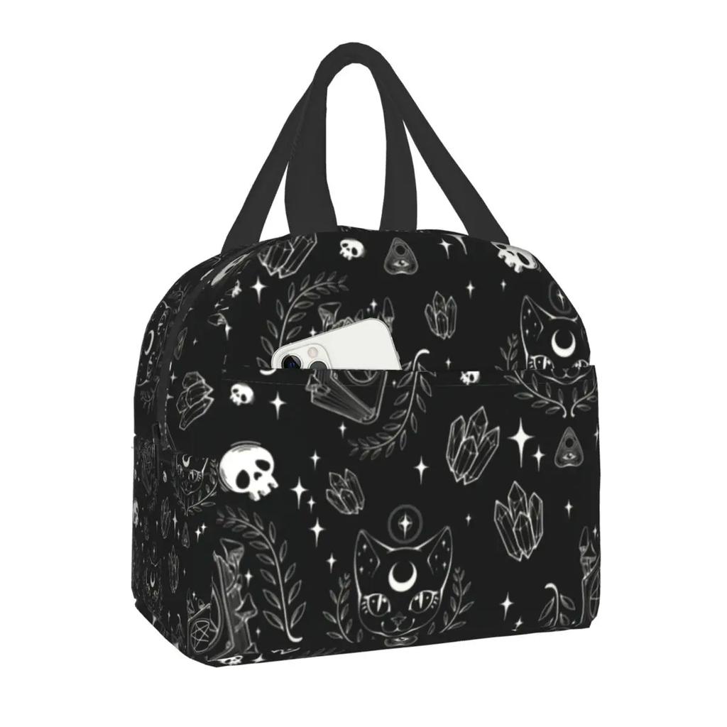 Индивидуальная Ведьминская Вещь Текстурированная Фиолетовая Сумка для Обед Женская Теплая Сумка-Холодильник Изолированные Ланч-Боксы для Детей в Школу