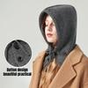 Зимняя теплая шапка-шарф с капюшоном, вязаная балаклава для женщин и мужчин, зимние гетры на шею, шапка-бини, шапка-колпак, шарф-воротник на завязке, модный