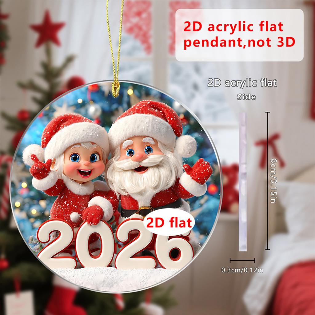 Christmas Decorative Pendants, Claus And Sleigh, Holiday Pendants, Christmas Tree Decorations