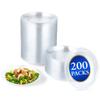 200 Pieces Disposable Clear Plastic Plates For Wedding 5 Inch Round Small Plate Trays For Party Weddings For Catering Hotel Dessert BBQ Picnic