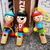 Mini Pirate Cartoon Wooden Whistle - Children's Musical Instrument and Early Education Toy