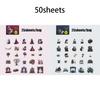 25sheets Gothic Prom Series Dark Style Scenery Stickers Handbook Material Decorative Stickers DIY Scrapbook Journal