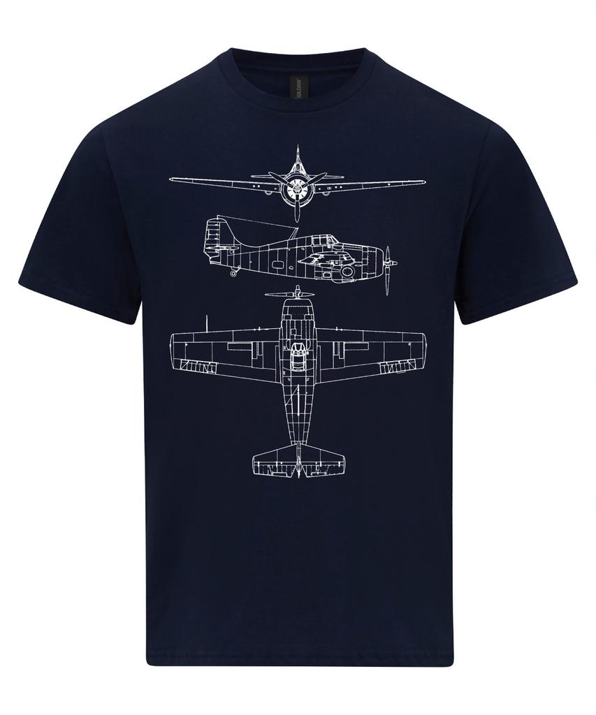F4F Wilat TShirt Technical Drawing Blueprint Fighter USAF WW2 Shirt