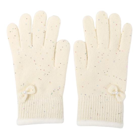 Женские зимние перчатки Теплые перчатки с сенсорным экраном С пайетками в виде бабочки Вязаные Утепленные