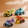 Kids Dinosaur Car Toy Press Go Inertial Drive Pull Children Dino Construction Vehicle Educational Truck Toy Toddlers Boys Girls
