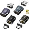Высококачественный магнитный адаптер USB-C PD 240 Вт, 80 Гбит/с, 8K 60 Гц, преобразователь Type C, быстрая зарядка, female-to-male, адаптер USB4.0 для ноутбука