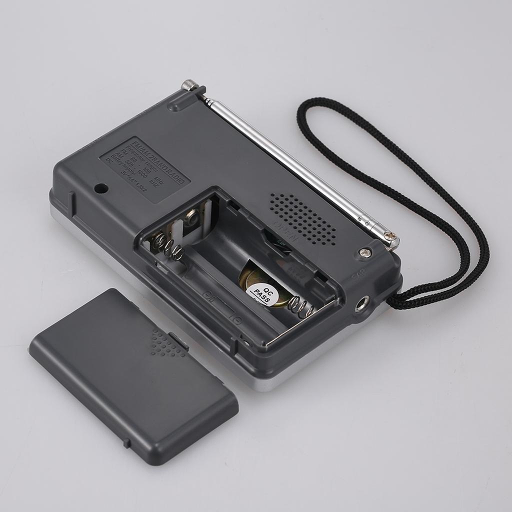 -R2011 AM FM Radio 2 Band Radio Receiver Portable ket Radio Built-in Spker w/ Hdphone Telescopic