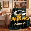 Green Bay Packers Custom Flannel Blankets Soft Warm Cozy Throws for Home Decor Holiday Gifts