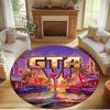Grand Theft Auto VI Print Round Rug, Washable Floor Carpet, For Entryway Dorm Laundry Room Office Study, Home Decor Birthday Christmas Gift