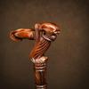 Skull Heritage Cane  Hand-Carved Wooden Skull Walking Stick, Gothic Walking Cane, Skeleton Head Handle, Unique Handmade Gift