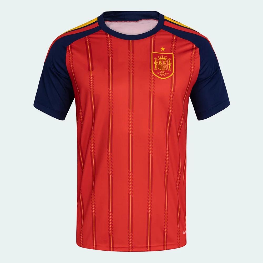 Испания 2026 Домашняя футболка Матчи мирового футбола Канада Мексика США Футболка Свободная футболка с коротким рукавом Футболки Унисекс Рубашка
