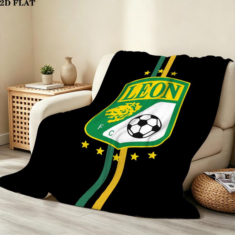 1PC Club Len Football Club Patterned Flannel Blanket Suitable For All Seasons For Home Decor Warmth And Comfort Gifts Holiday Present