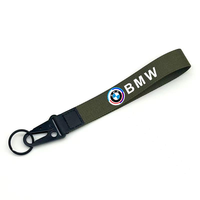 ZBIF1 Car Styling Nylon Keychain Embroidery Anti-loss Keyring For BMW F30 F10 E90 F20 E46 E60 E92 E91 E28 X3 X1 X2 E70 E39 E36 E87 X7