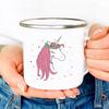 Эмалированная кружка Милая мультяшная кружка с принтом единорога Креативная кружка для воды, сока, напитка, чашки, персонализированные подарки, кофейные кружки, кружки для друзей