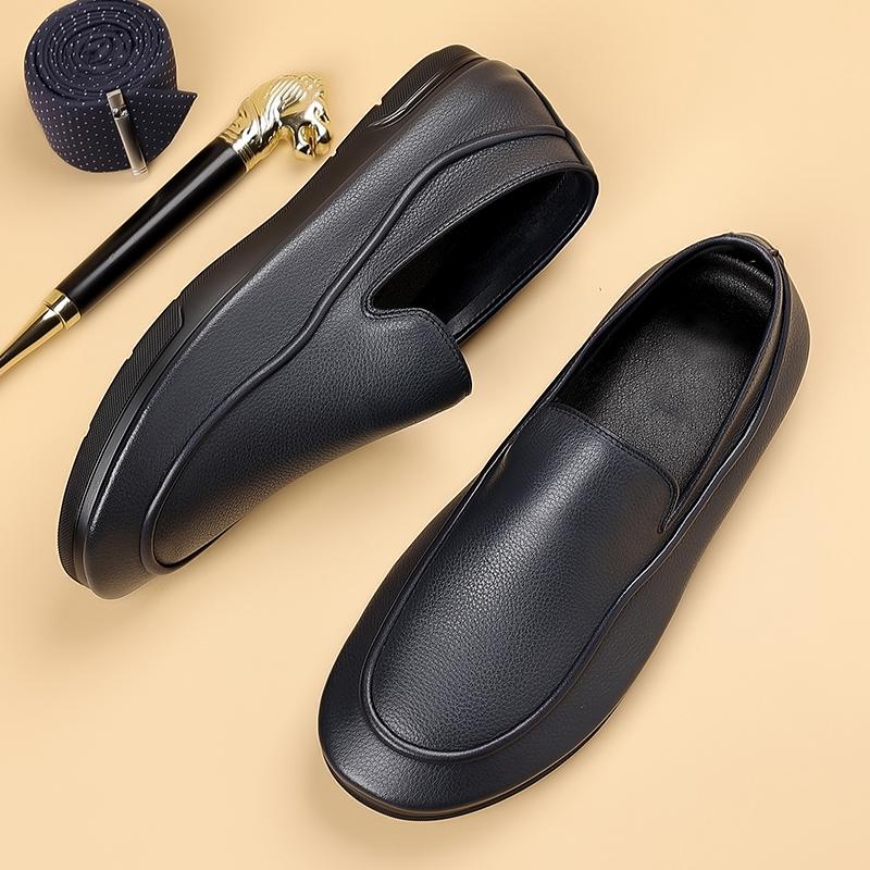 Модные мужские повседневные туфли из натуральной кожи, стильные трендовые лоферы, мокасины, удобные мужские туфли для вождения, простые повседневные слипоны