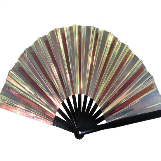 Блестящий ручной веер для женщин в китайском японском стиле, летний складной веер для фестиваля, вечеринки, клуба, танцев, фотографический реквизит