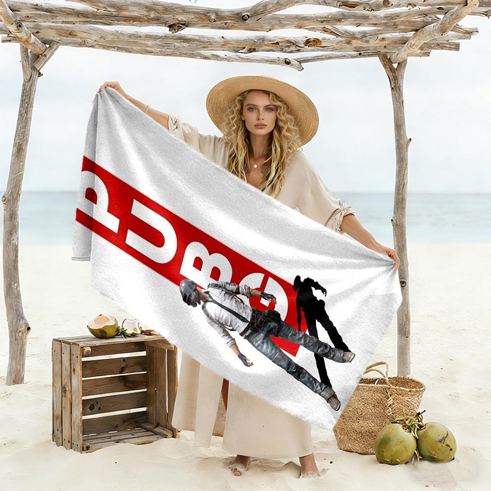 Pubg Mobile Beach Towel Super Soft Microfiber Quickdry Fabric Comfortable Lightweight Suitable for Swimming, Gym, Camping, Yoga Vacation