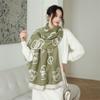 Autumn and Winter New Cartoon Bear Jacquard Scarf Women's Thickened Versatile Imitation Cashmere Scarf Winter Warm Shawl