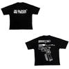 Kixkz Fashion Brand Women's T-shirts IN GLOCK WE TRUST Letter Printed Short-sleeve Oversized Cotton T-shirt for Women Tops Tees