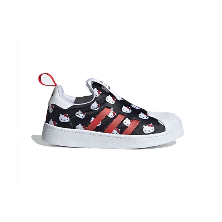 Кроссовки Hello Kitty x adidas Superstar 360 J с принтом по всей поверхности для детей, черные/облачно-белые/основной черный GY9212