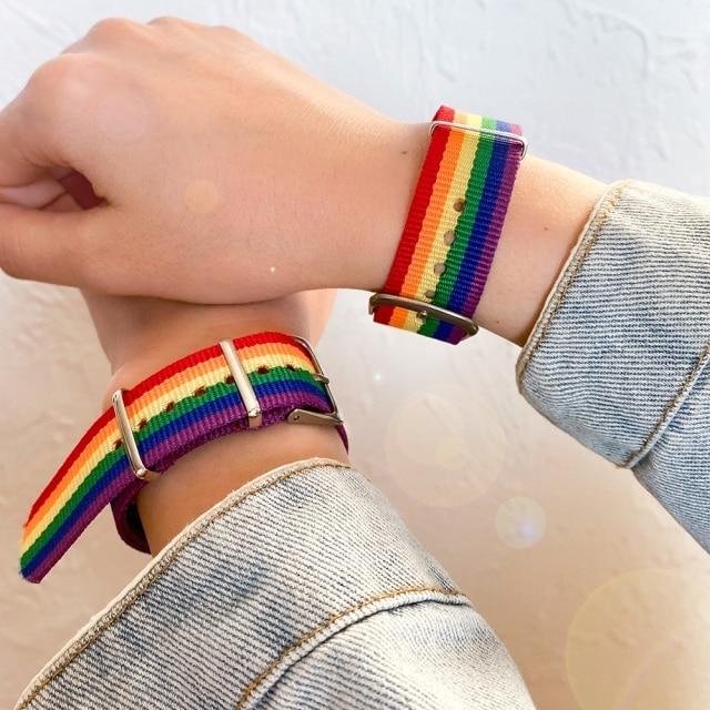 New Daisy Strap Bracelets For Girls Boys Women 'S Rainbow Wristband Bracelet Cotton Linen Adjustable Couple Jewelry Gifts