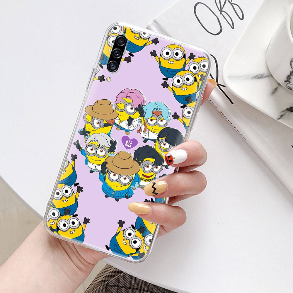 Прозрачный чехол для Samsung A04 A14 A23 A34 A54 M23 M33 M52 M53 Realme Narzo 50 50I 50a Prime C35 C55 C30S 10 9 Pro M-76 Милые миньоны