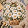 Набор для рукоделия «Пэчворк из ткани» Набор «Цветочная корзина», Многослойные цветы Декор стены для творческой комнаты 3D-цветочный швейный проект для взрослых, Ручная работа