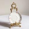 Zinc Alloy Photo Frame Display Rack Antique Finish Tray Rack Decoration Ornament  Wedding Use